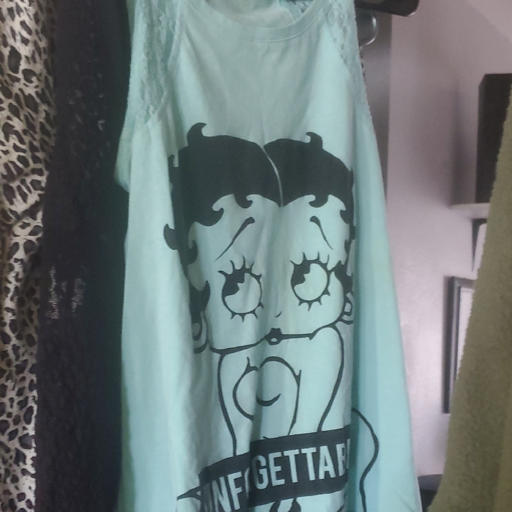 Betty Boop Aqua Muscle Tee